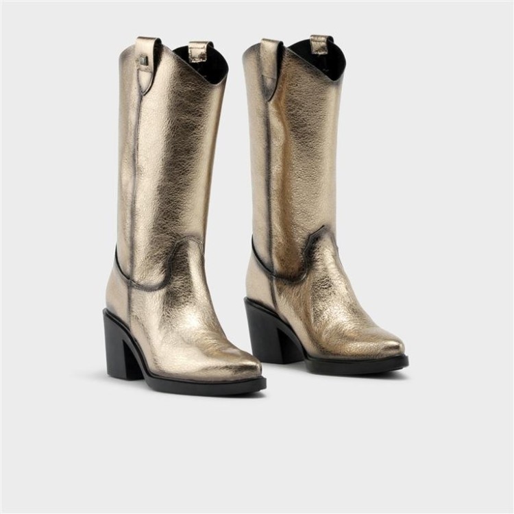 Bota Roma - Piel ibiza metal rame