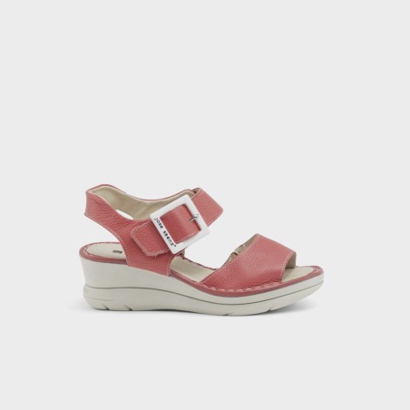 Sandalia Veronica en piel salmón 1