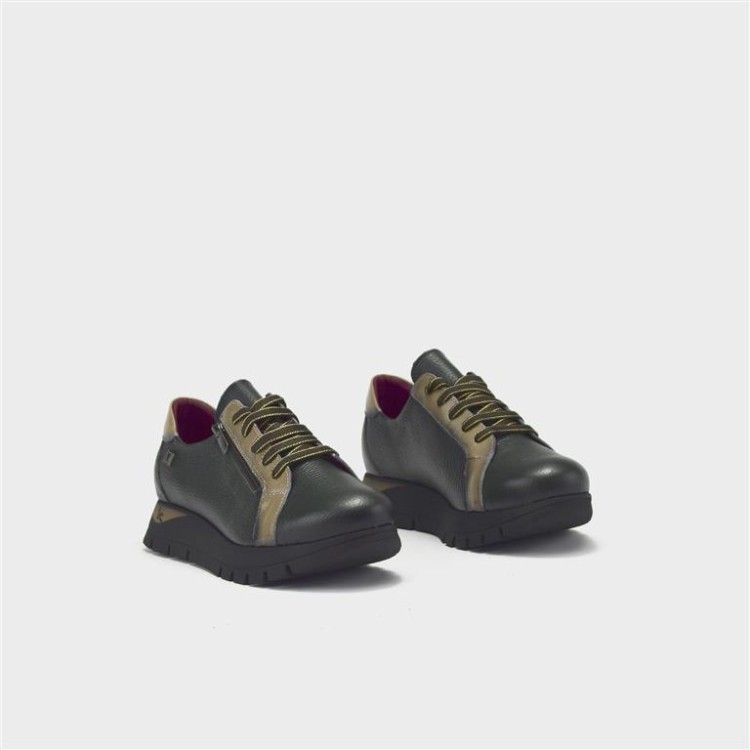 Deportivo Belén - Piel con charol kaki-taupe 2