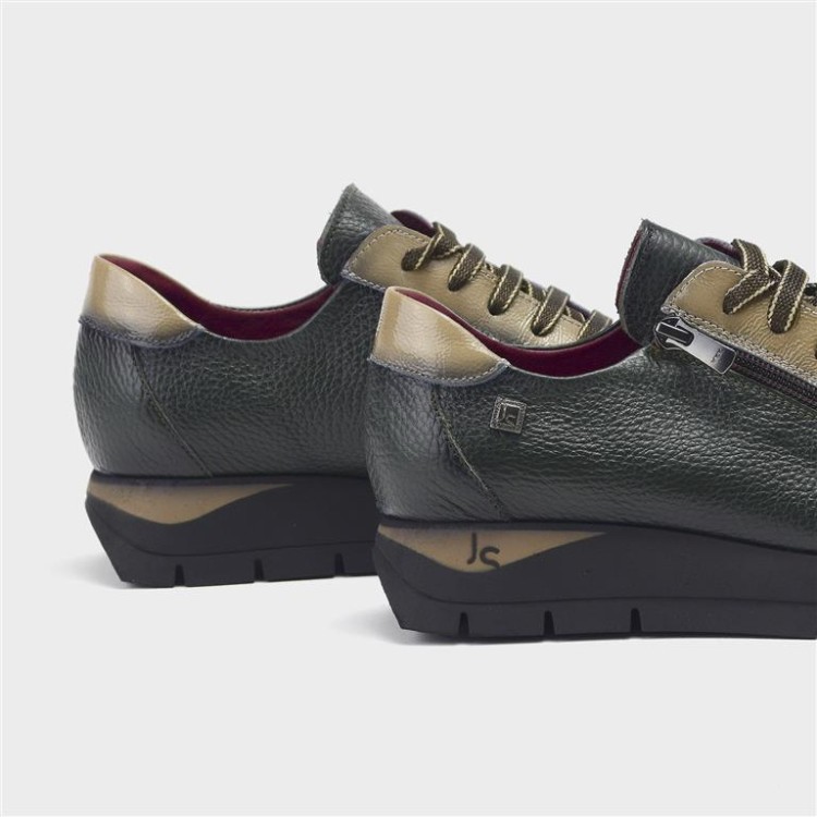 Deportivo Belén - Piel con charol kaki-taupe 4