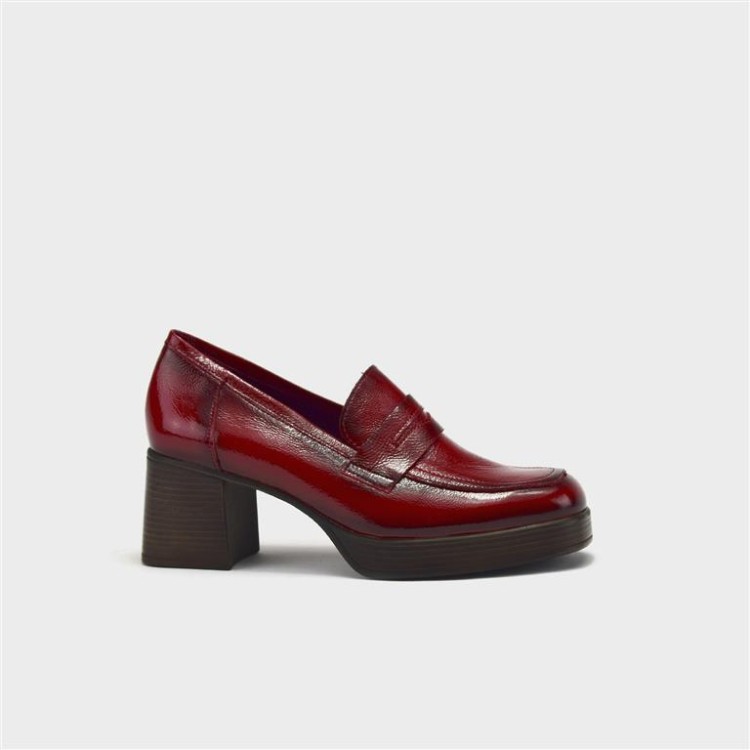 Mocasín Dorys - Piel charol rojo 1