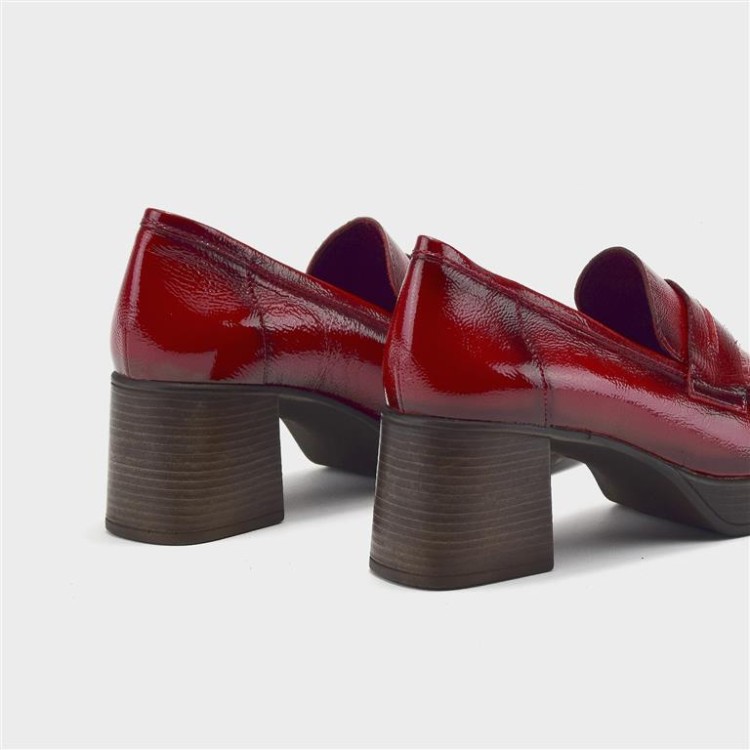 Mocasín Dorys - Piel charol rojo 3
