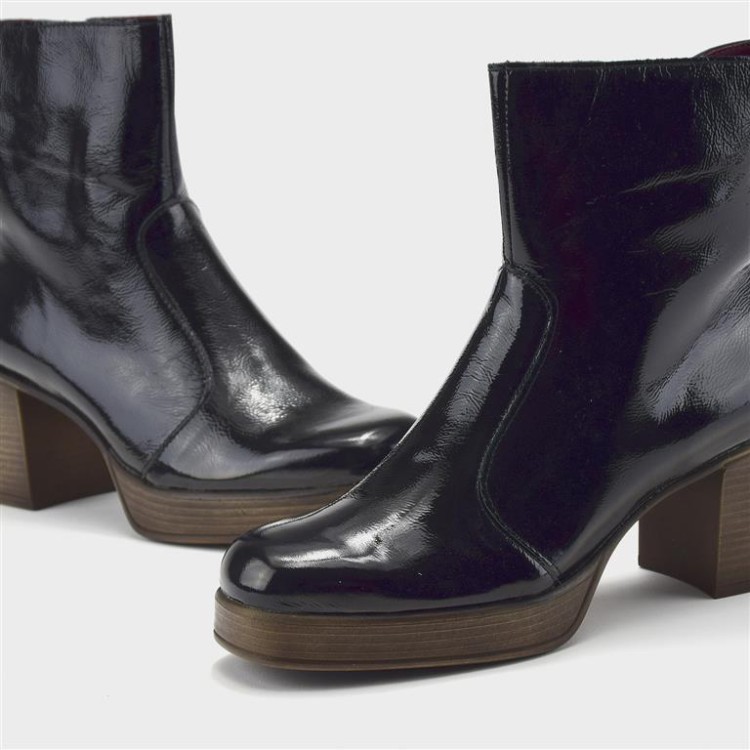 Botín Dorys - Piel charol negro 3