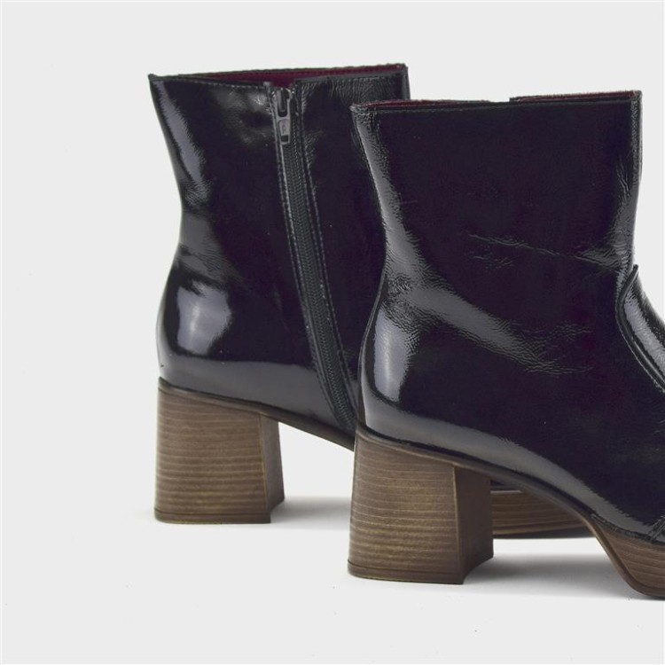 Botín Dorys - Piel charol negro 4