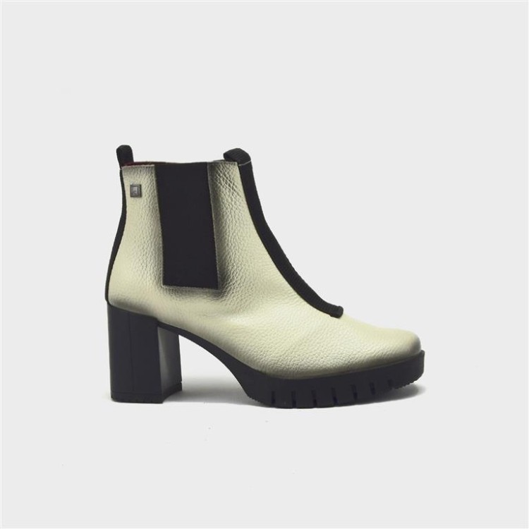 Botín Luz - Piel hielo-negro 1