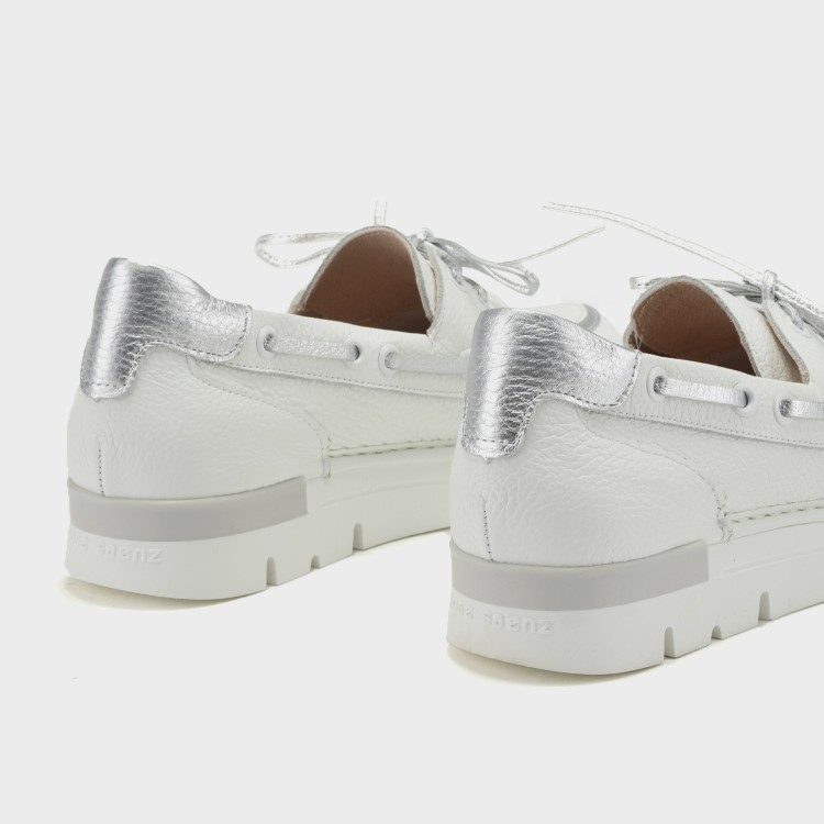 Náutico Eva - Piel bogota metal blanco-plata 4