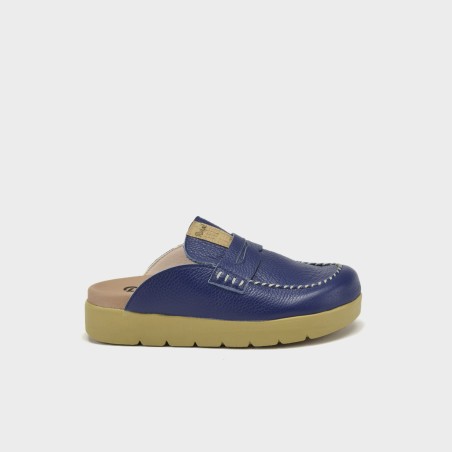 Zueco Villar - Piel bogota navy 1