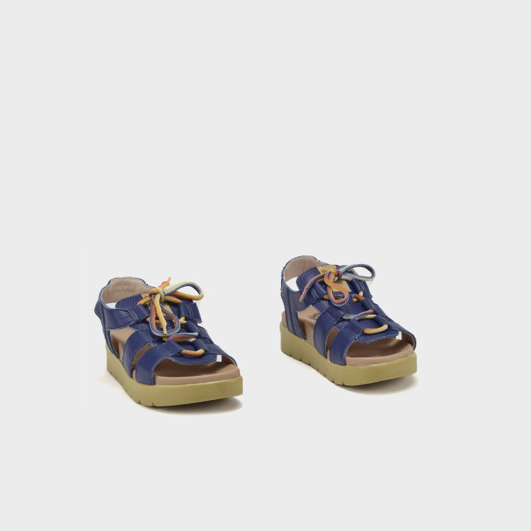 Sandalia Villar - Piel bogota navy 2