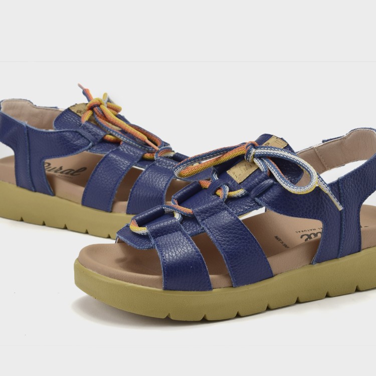 Sandalia Villar - Piel bogota navy 3