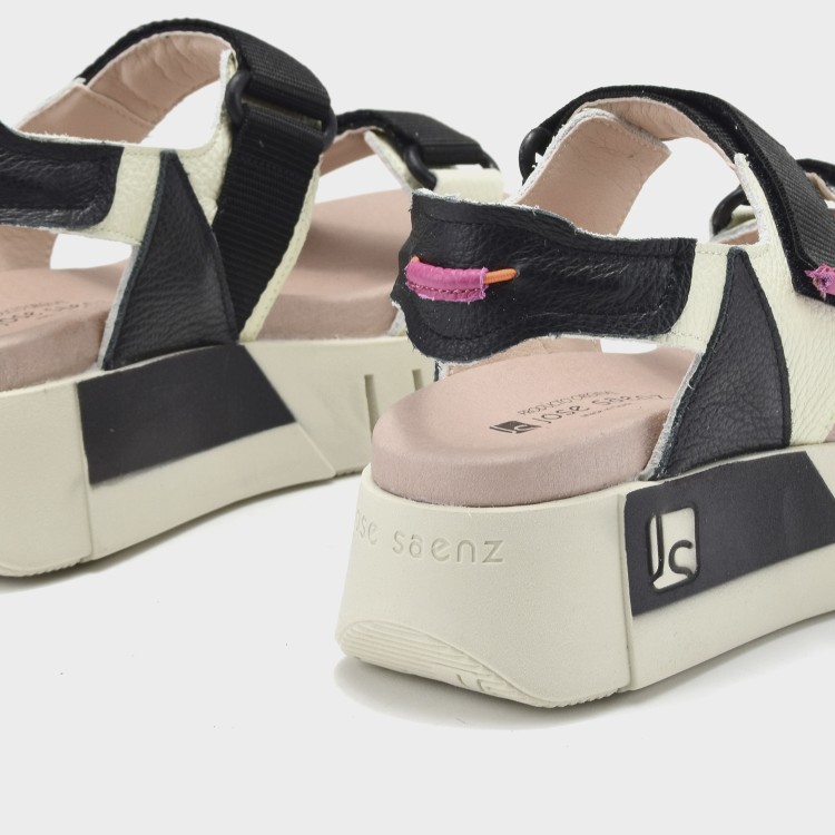 Sandalia Manuela - Piel bogota hielo-negro 4