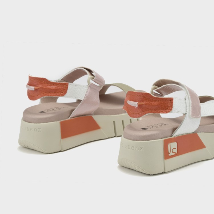 Sandalia Manuela - Ante y piel multicolor arena 4