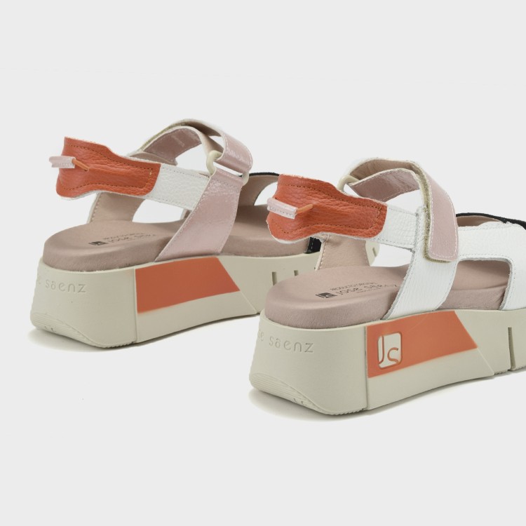 Sandalia Manuela - Ante y piel multicolor negro 4