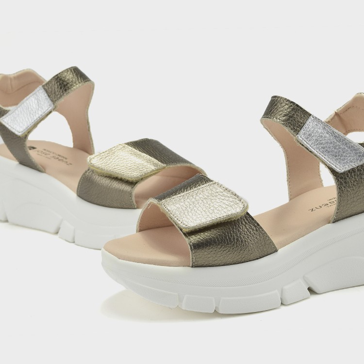 Sandalia Celia - Piel metalizada multicolor 3