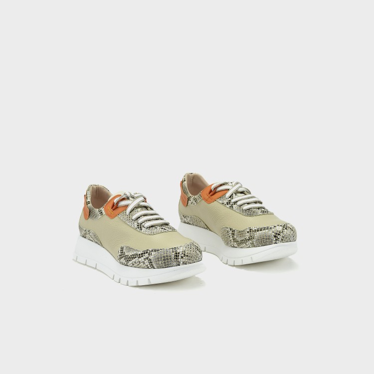 Deportivo Belén - Piel animal print y detalles en naranja 2