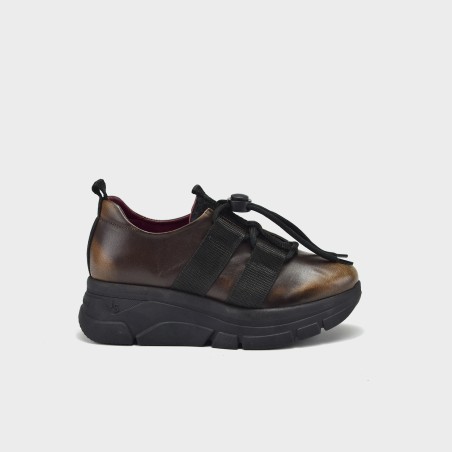 Deportivo Celia - Piel cepillada cuero con cintas nylon 1