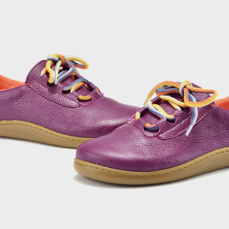 Zapato RURAL BAREFOOT - Piel berenjena 4